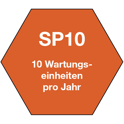 10 Wartungseinheiten pro Jahr