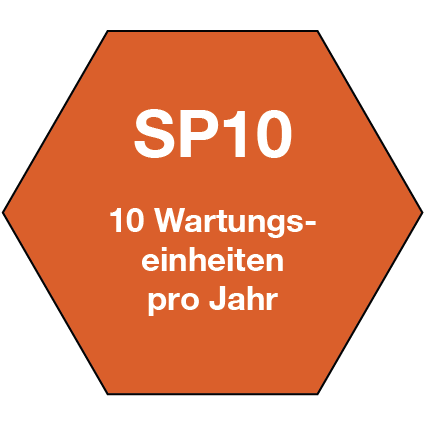 10 Wartungseinheiten pro Jahr