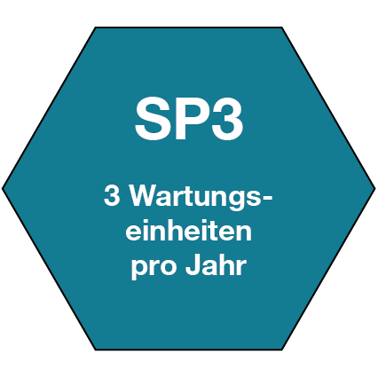 3 Wartungseinheiten pro Jahr