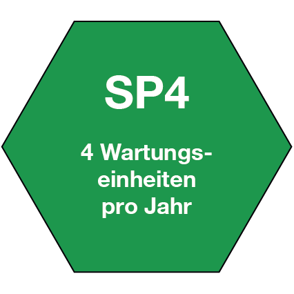 4 Wartungseinheiten pro Jahr