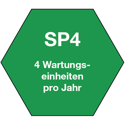 4 Wartungseinheiten pro Jahr