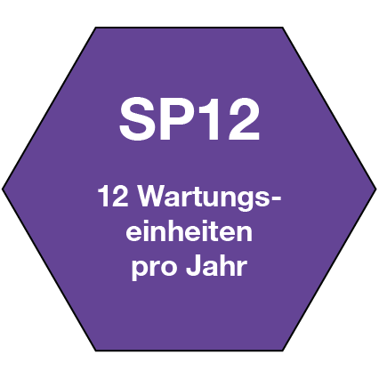 12 Wartungseinheiten pro Jahr