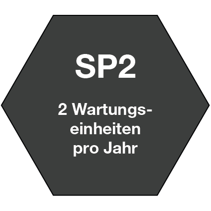 2 Wartungseinheiten pro Jahr