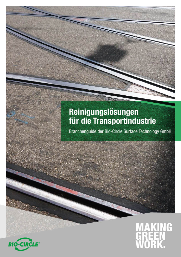 Broschüre - Reinigungslösungen für die Transportindustrie