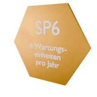 6 Wartungseinheiten pro Jahr